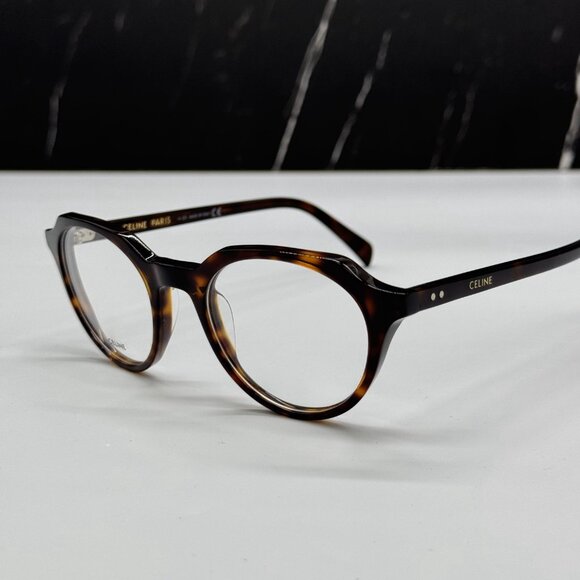 NEW CELINE CL50062I 052 ROUND HAVANA BROWN UNISEX EYEGLASSES CELINE - Picture 6 of 11